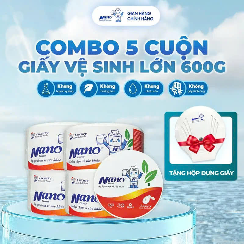 Combo giấy vệ sinh 600gr